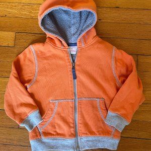 Hanna Andersson hoodie, lined with faux shearling, size 90 (3T)